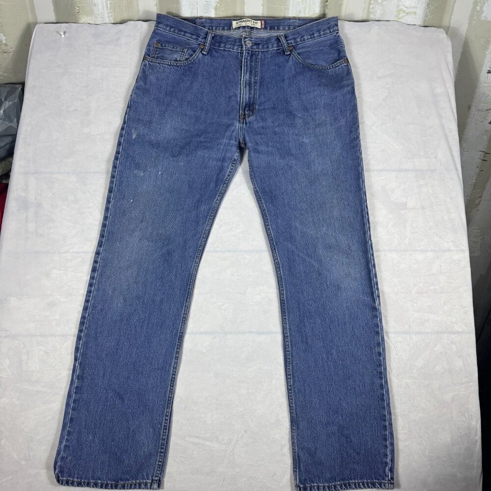 Levi's 505 Men's Straight Fit Jeans Blue Denim Zip Fly Medium Wash‎ W38 L34